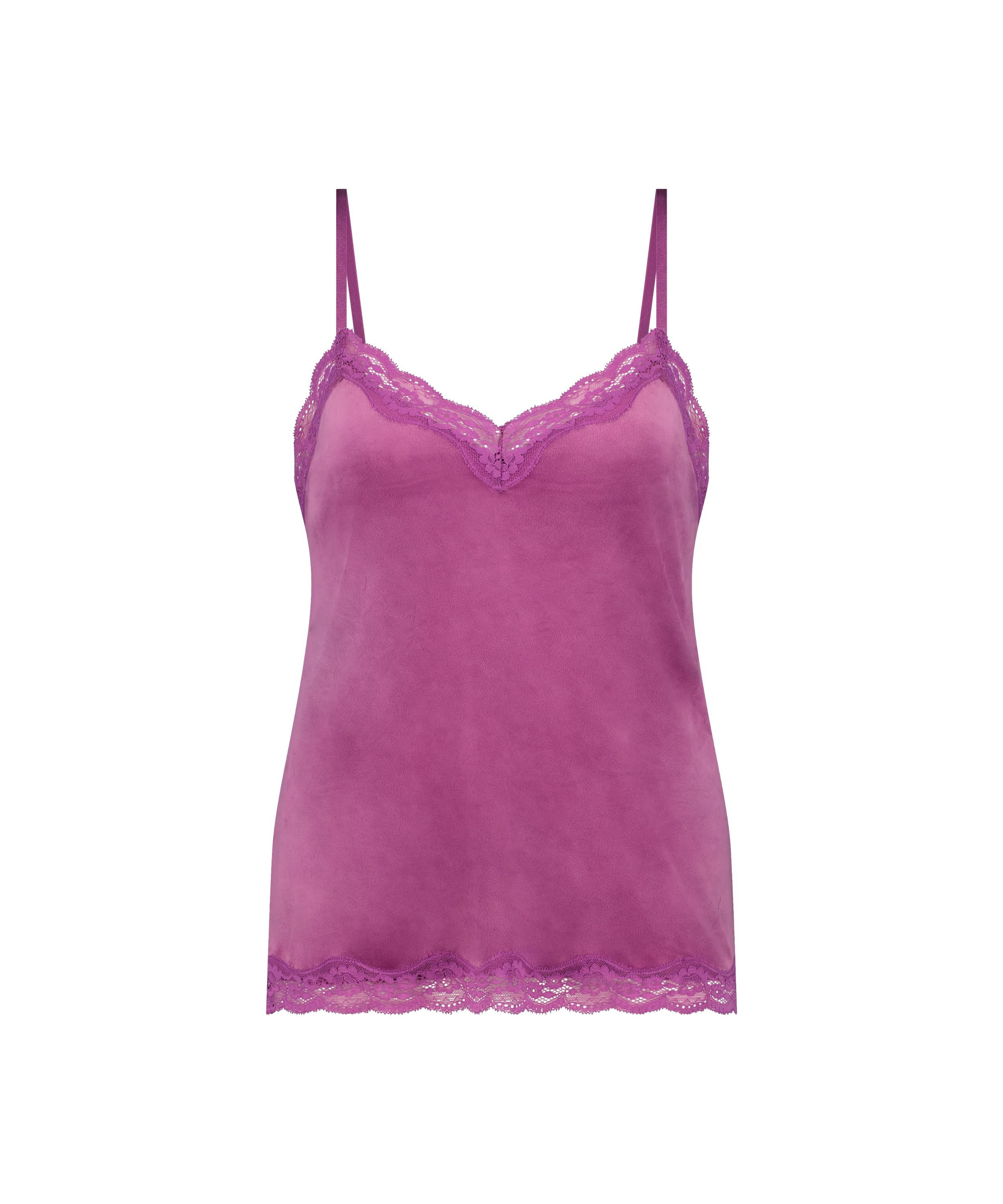 Cami-topp Velours Lace, Lilla, main