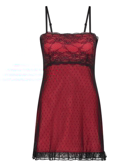 Bandeau slipkjole, Rød