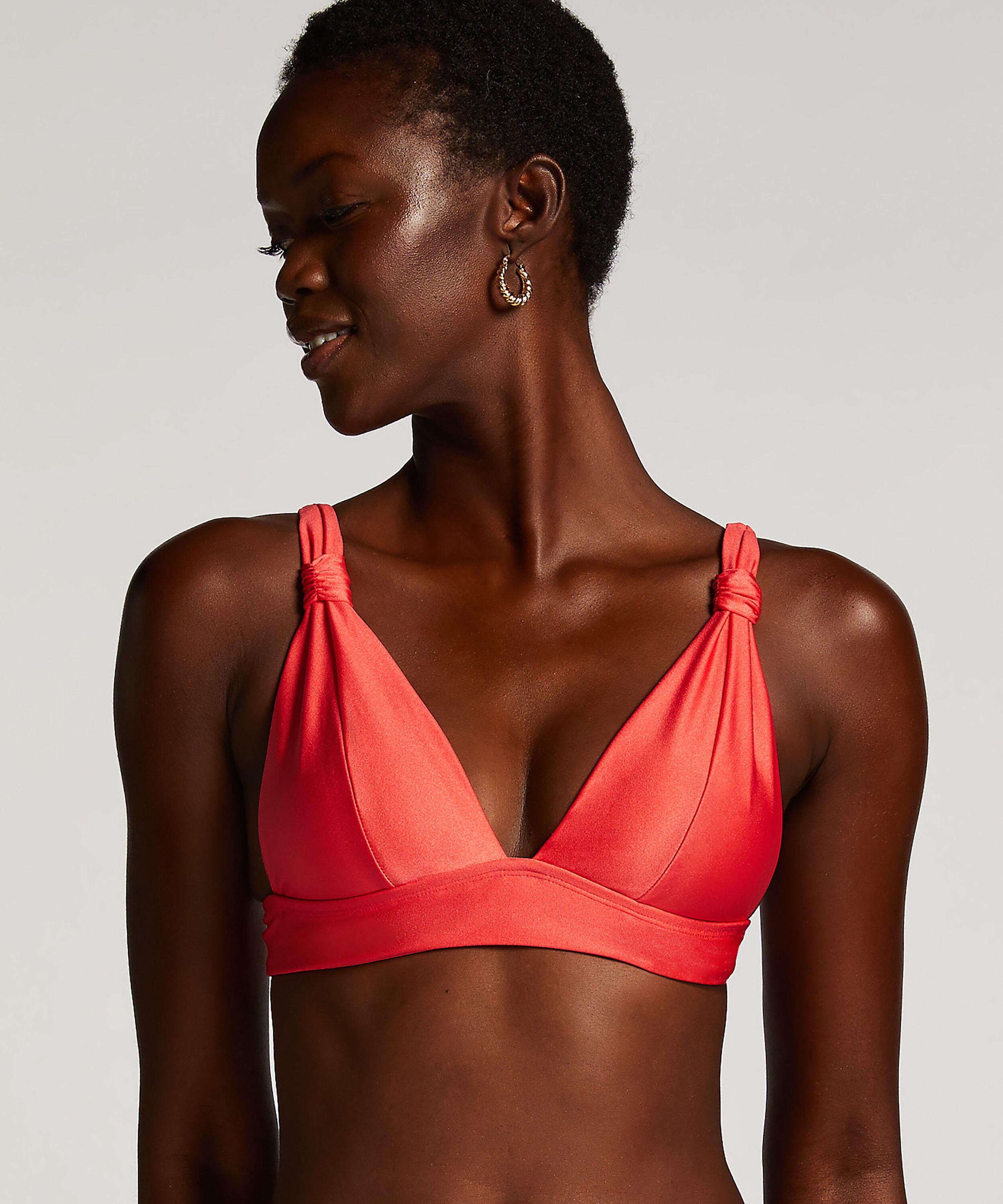 Triangle bikinitopp Luxe, Rød