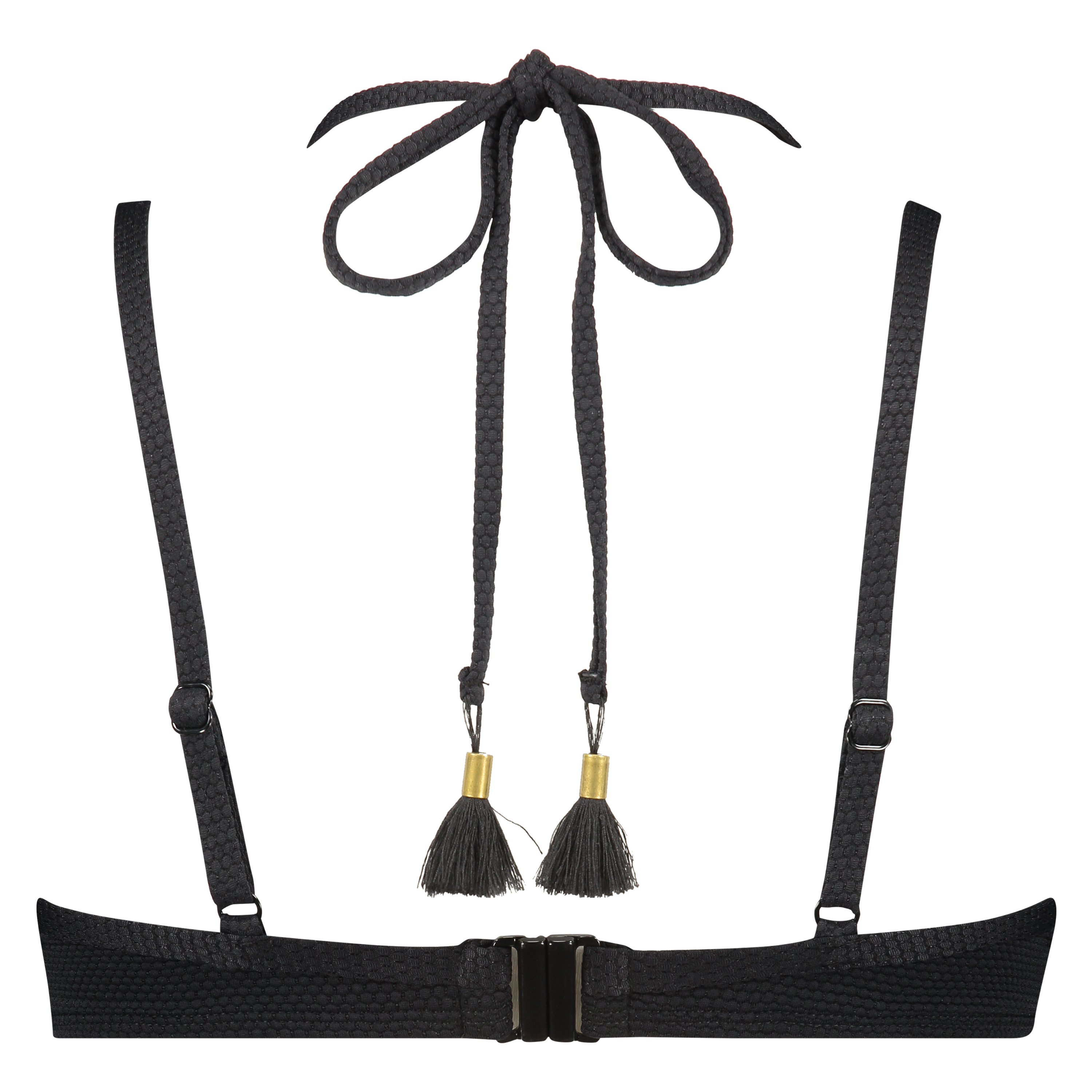 Scallop Glam foret bikinitopp med b&oslash;yle, Svart, main