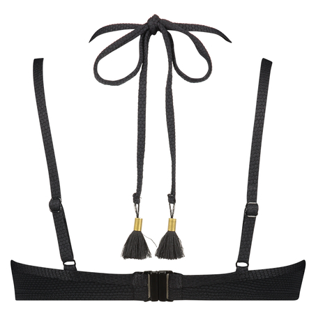 Scallop Glam foret bikinitopp med b&oslash;yle, Svart