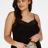 A-Line jersey cami-topp, Svart