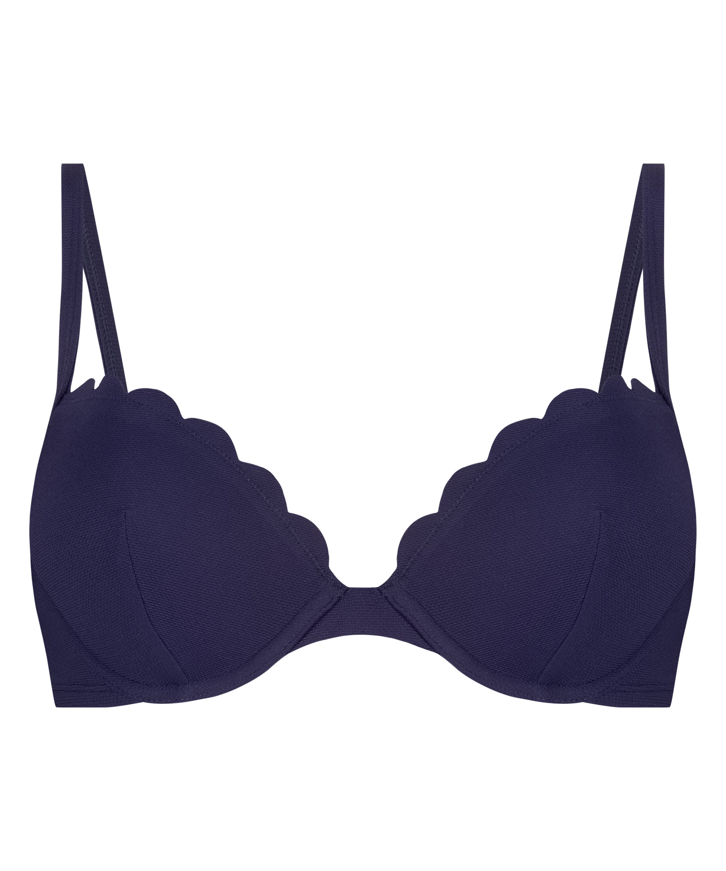 Scallop Polstret bikinitopp med underspiler