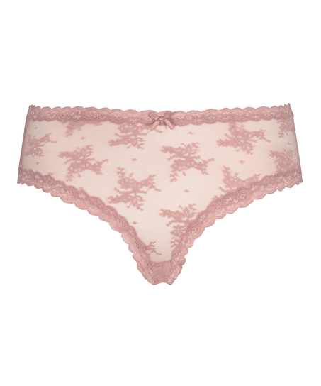 V-formet brasiliansk i mesh Curvy, Rosa