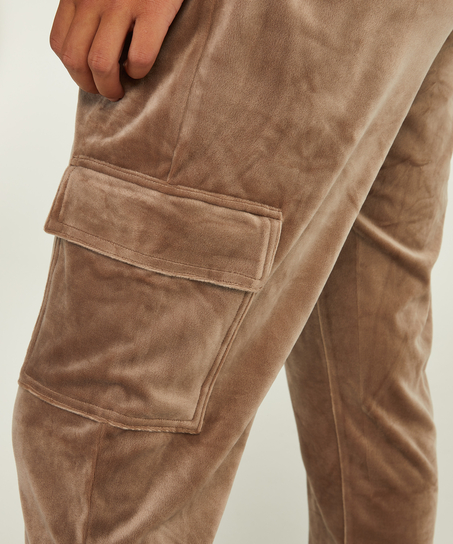 Hoodie Velours jumpsuit, Brun