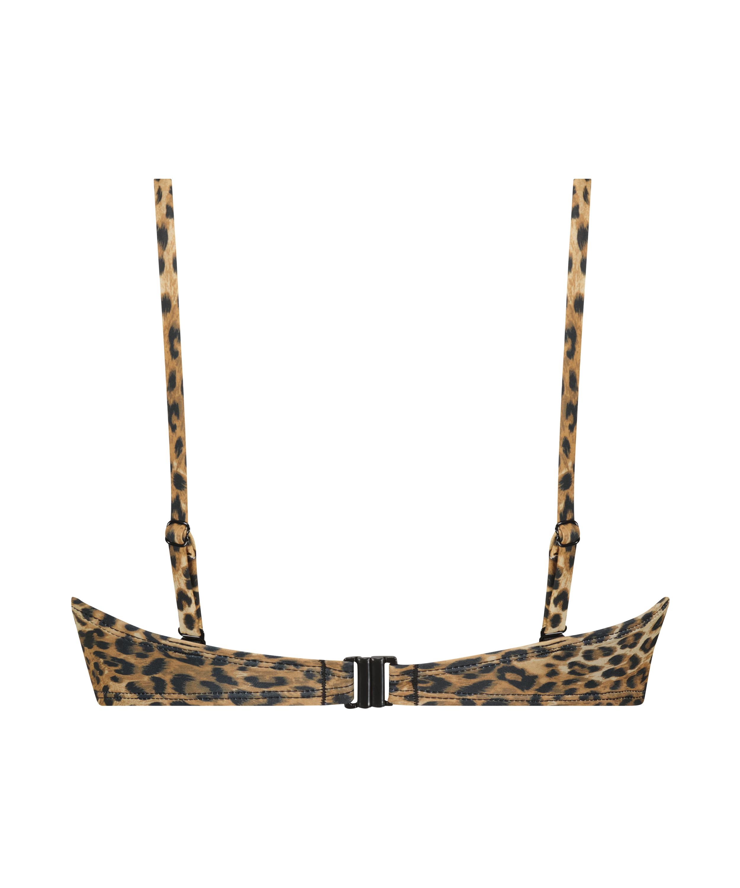 Leopard polstret bikinitopp uten stropper, Brun, main