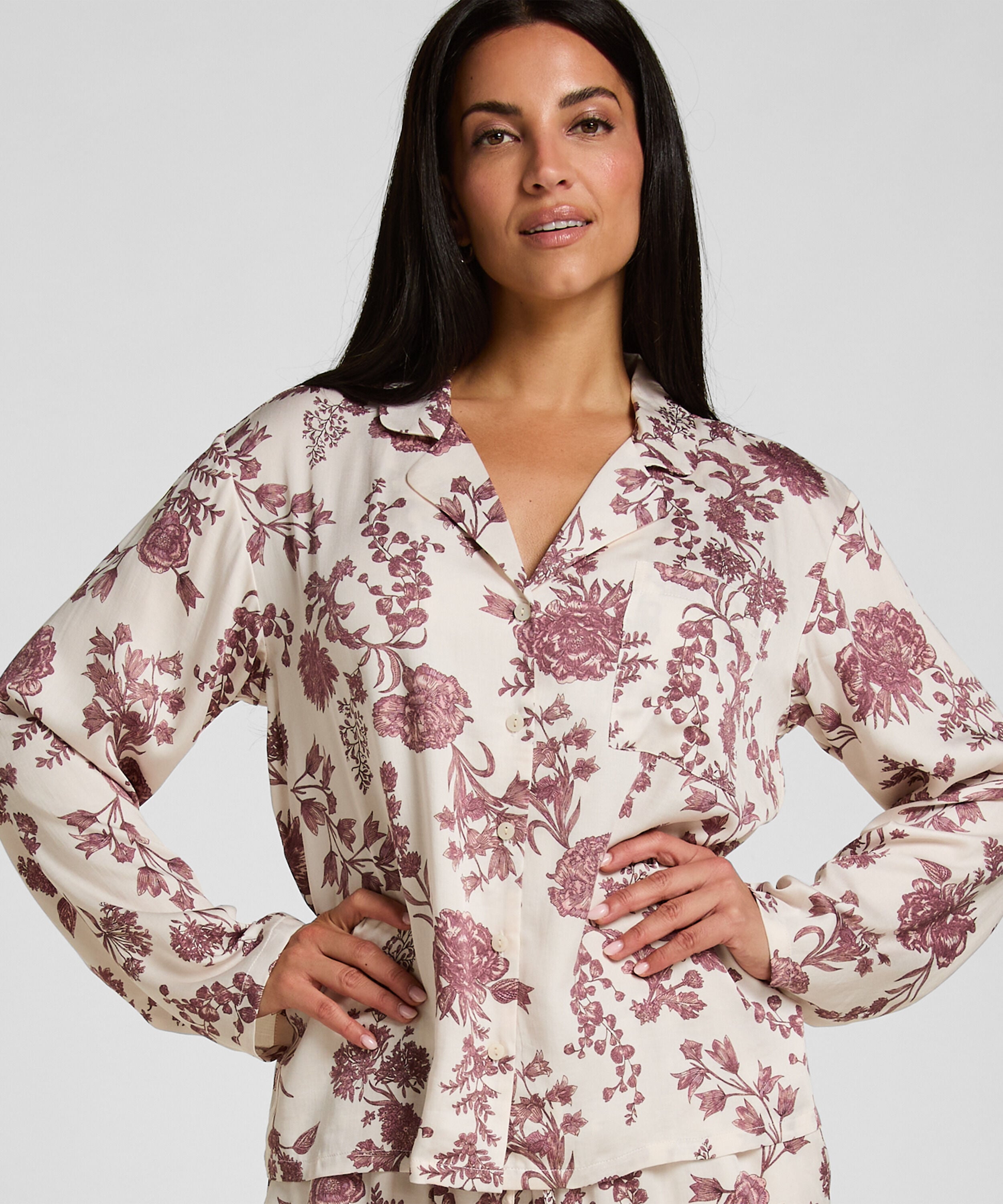 Pyjamasjakke Woven Print