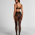 Panty 30 Denier-trykk, Svart