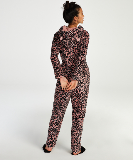 Leopard onesie, Rosa