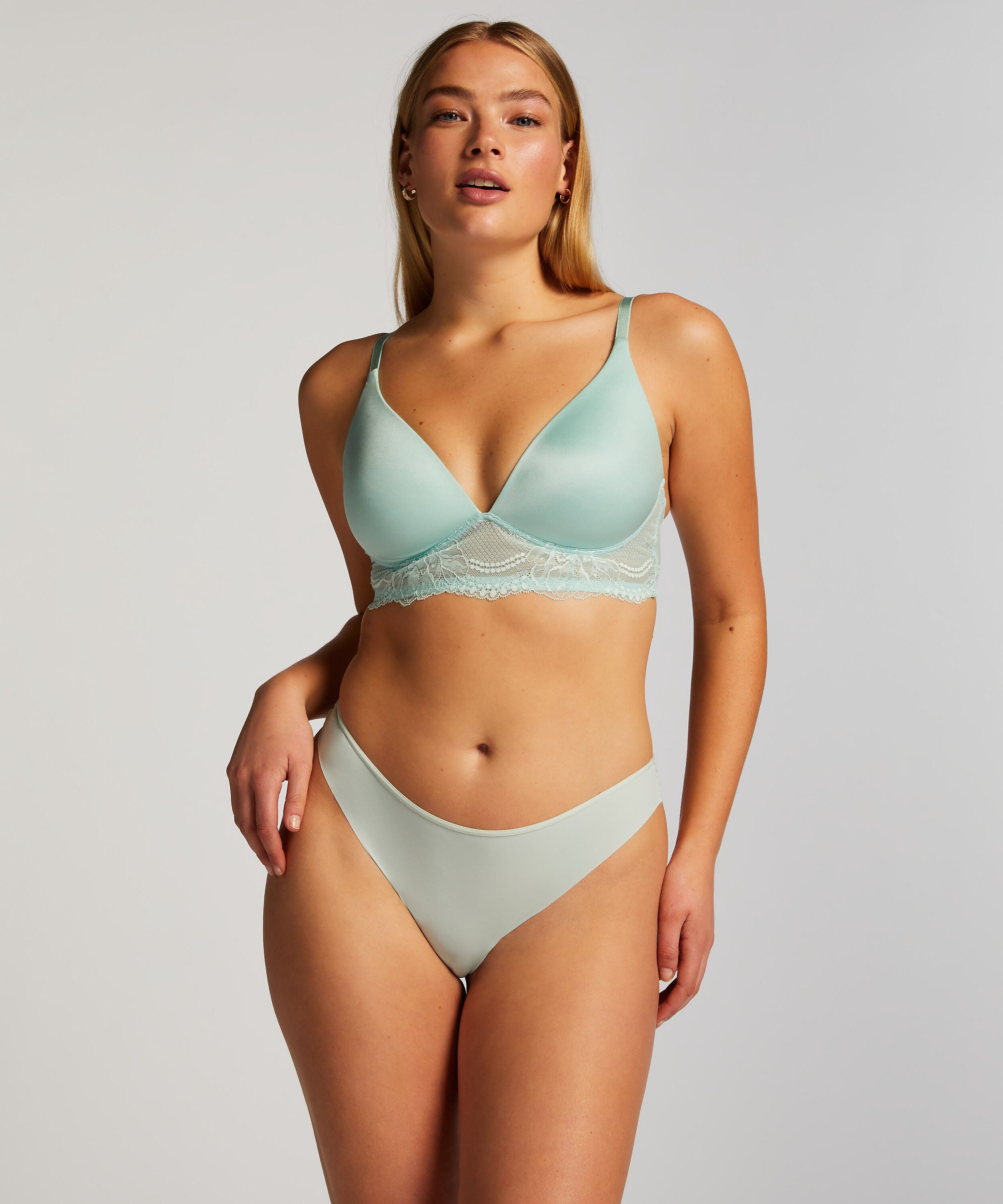 Invisible g-streng Lace Back, Grønn