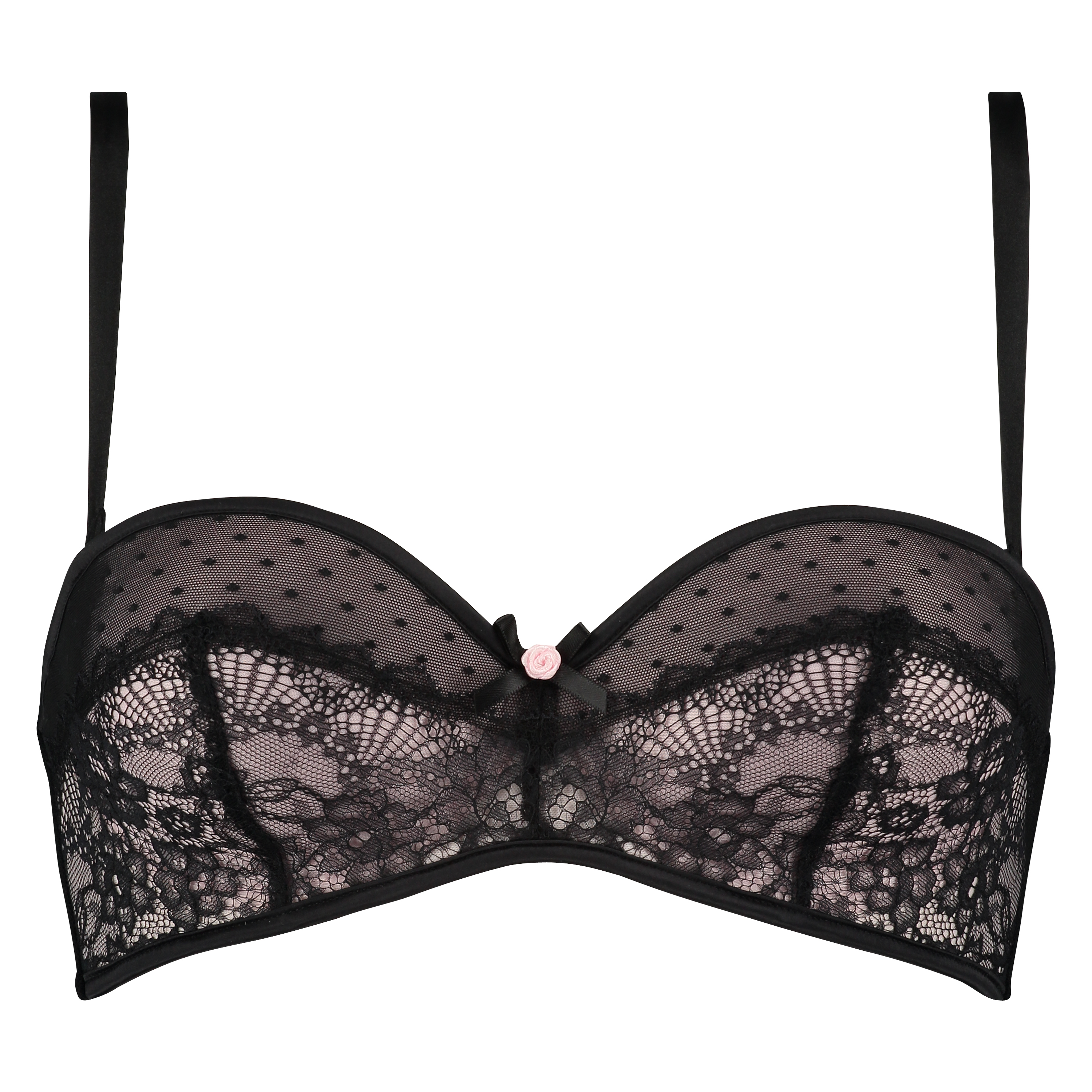 Padded strapless underwired bra Ramona, Svart, main