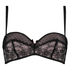 Padded strapless underwired bra Ramona, Svart