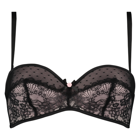Padded strapless underwired bra Ramona, Svart