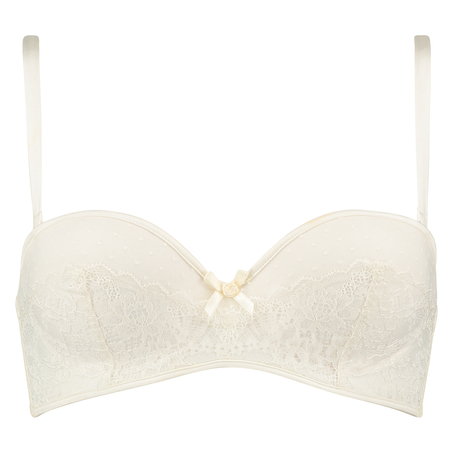 Padded strapless underwired bra Ramona, Hvit