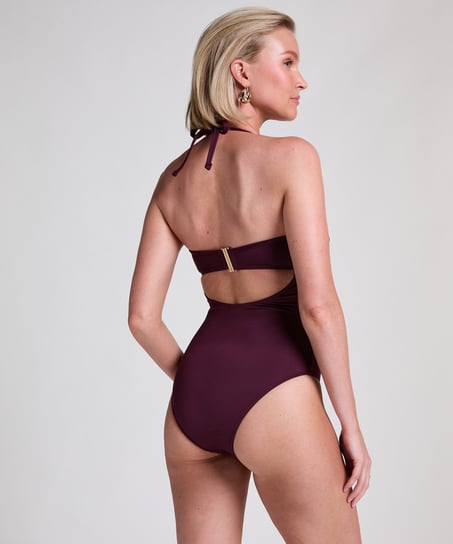 Bandeau-badedrakt i neopren, Lilla