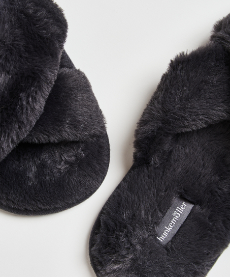 Cross Straps Indoor Sandals, Grå