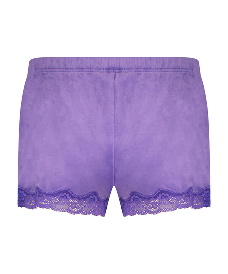 Velvet lace shorts, Lilla