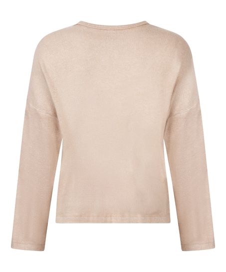 Pysjamatopp Jersey, Beige