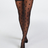 15 Denier Dots Fishnet stayups, Svart