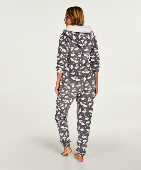 Fleece onesie, Grå