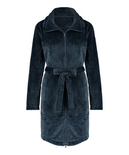 Badekåpe Zip Fleece, Blå