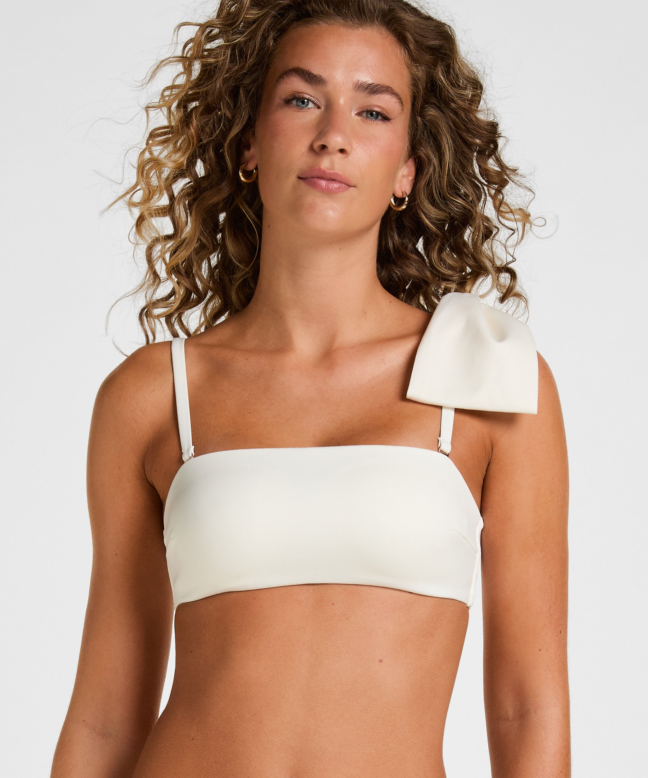 Bandeau Bikini Top Como, Hvit