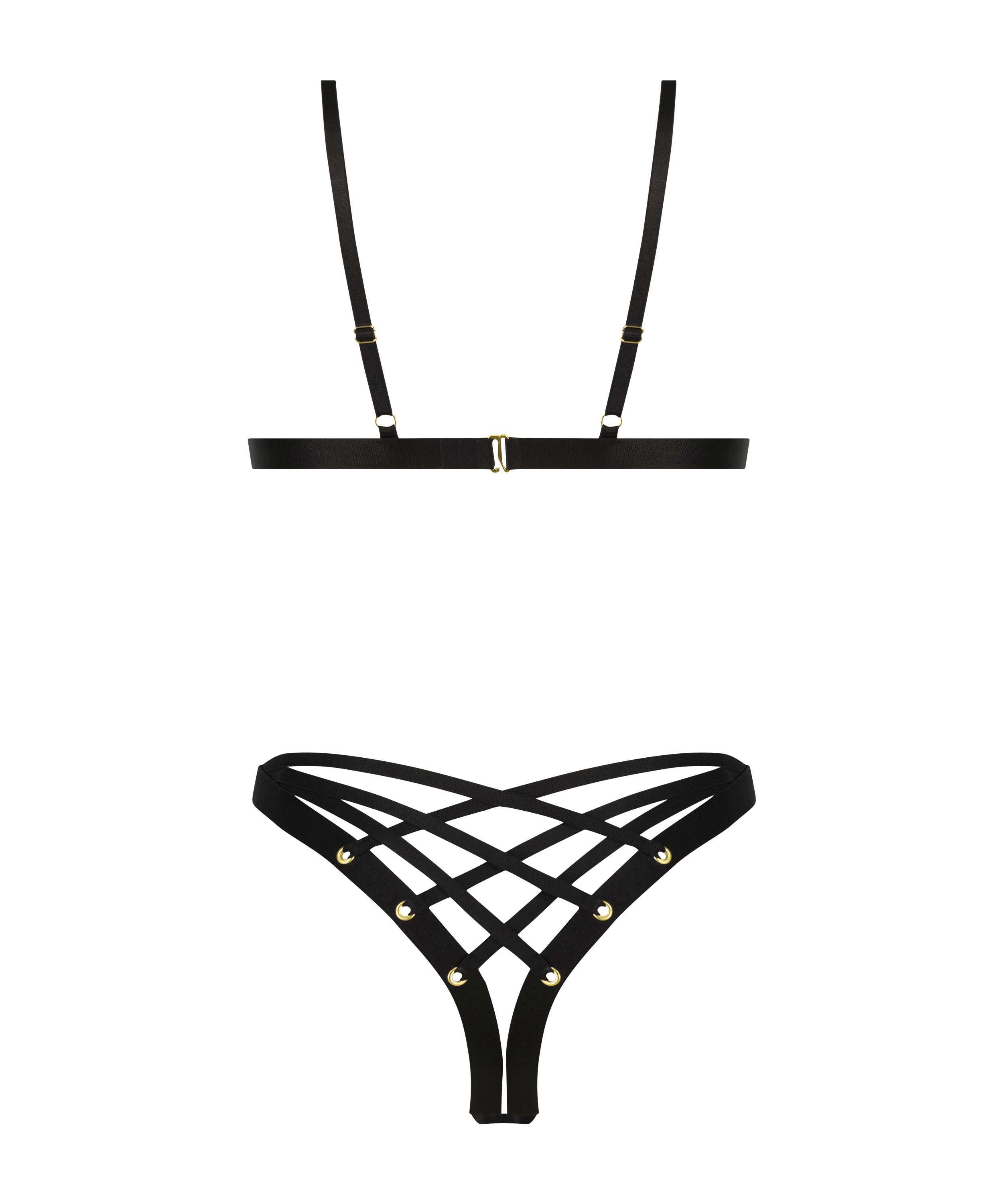 Elouise Private Bodysuit med åpent skritt, Svart, main