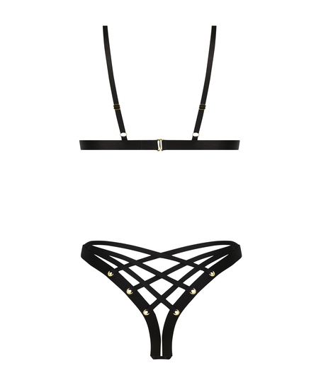 Elouise Private Bodysuit med åpent skritt, Svart