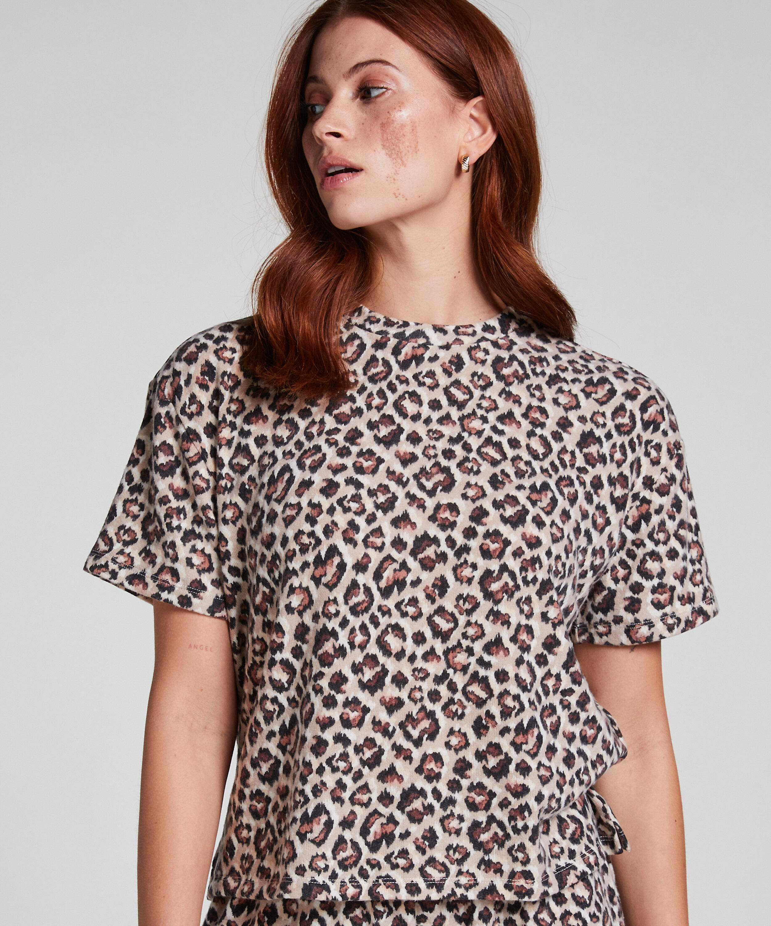 Brushed Jersey Top, Beige