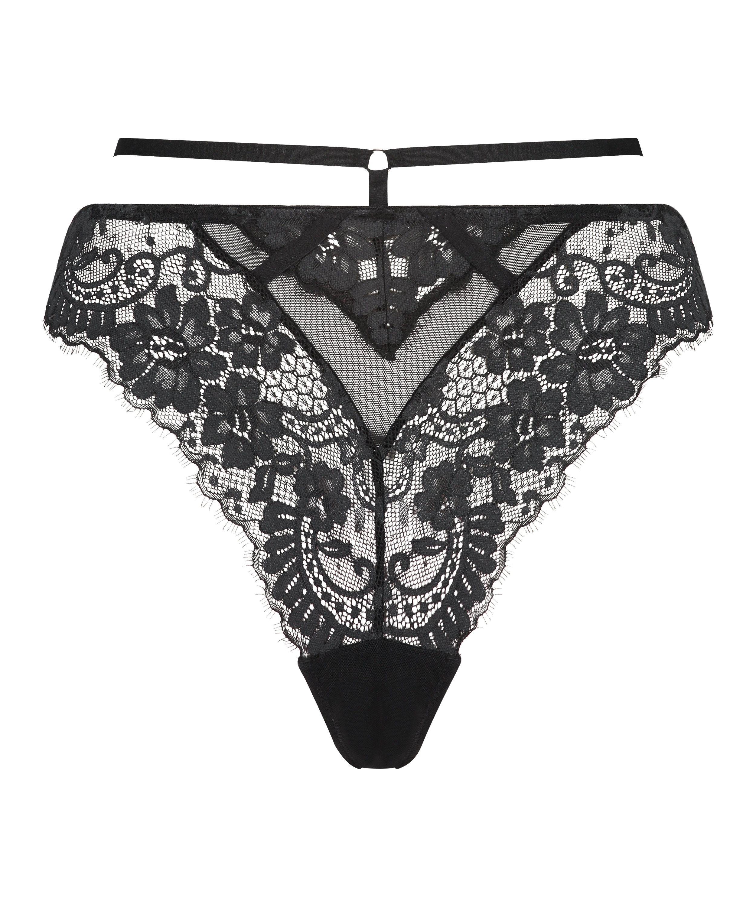 G-streng med h&oslash;y skj&aelig;ring Lidia, Svart, main