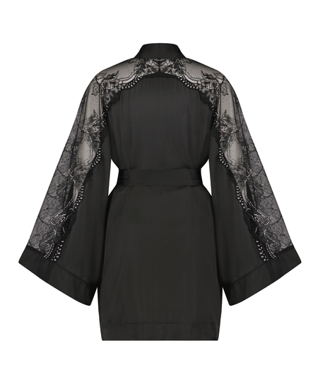Satengkimono Donna Sparkle, Svart
