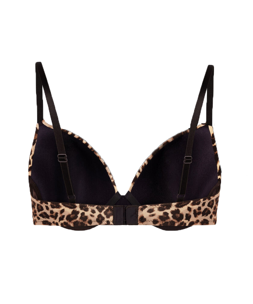 Vattert bh med b&oslash;yle Plunge, Brun, main