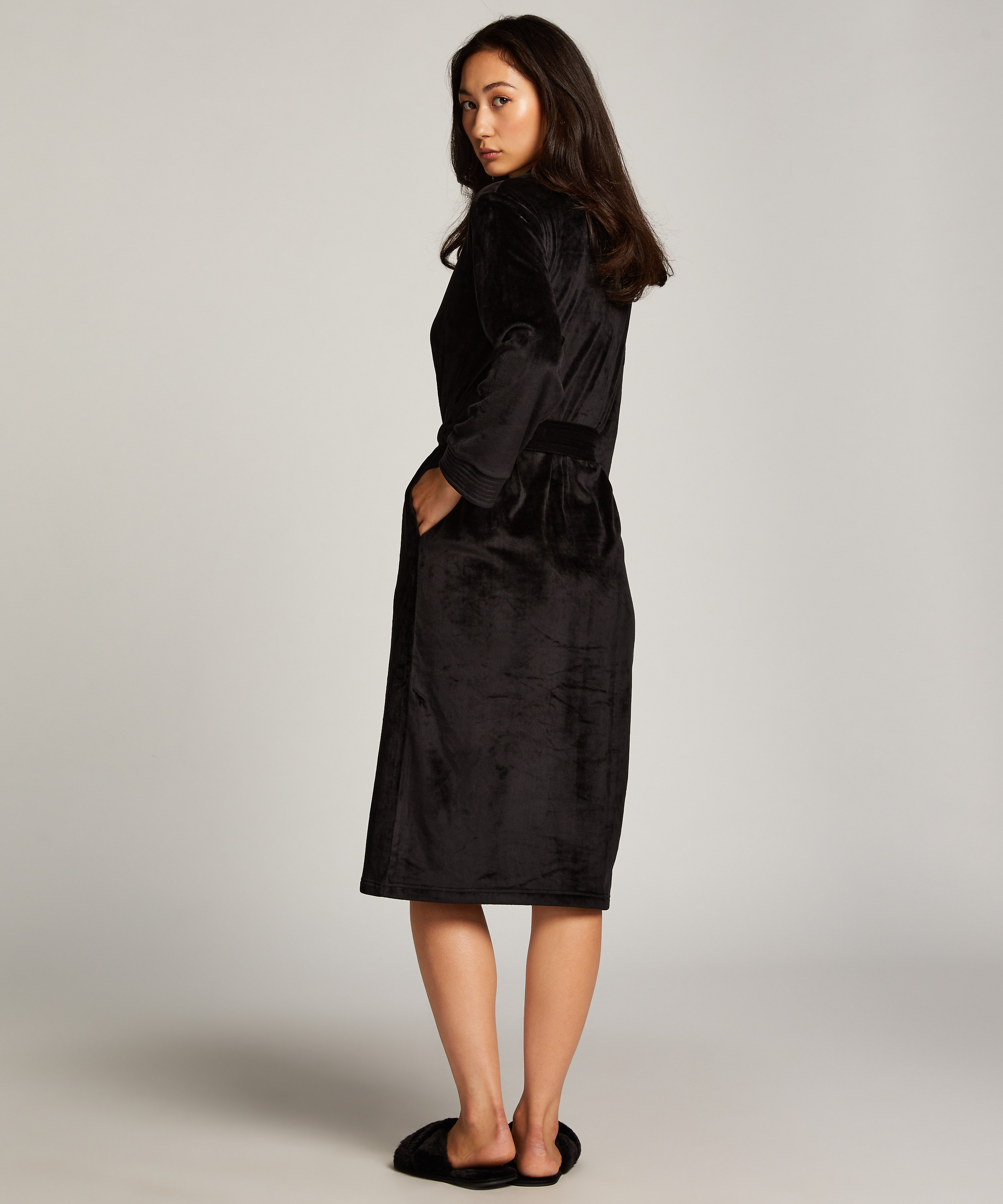 Badekåpe, Svart, main