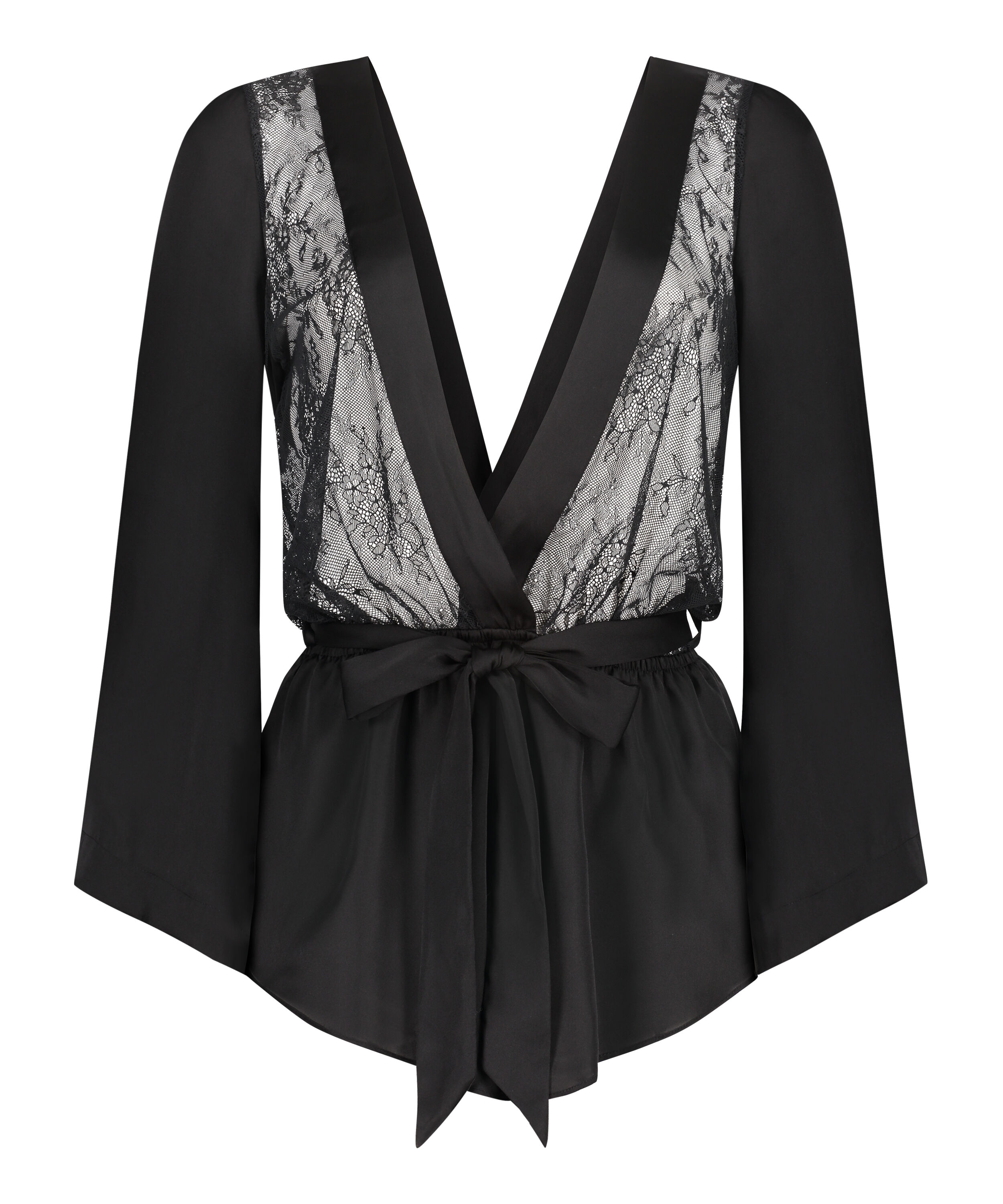 Satin Playsuit Rylie, Svart