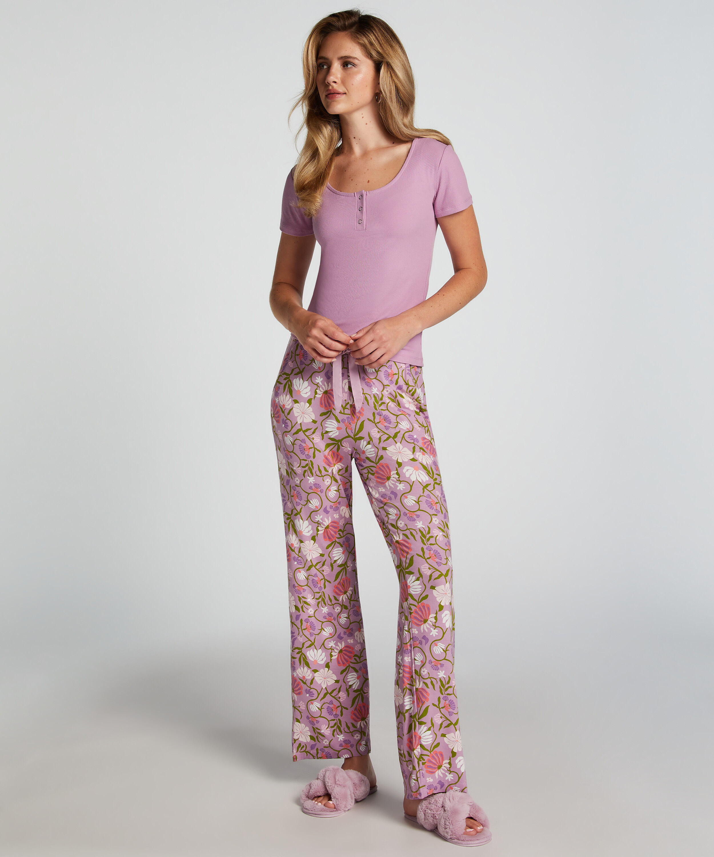 Pyjamabukser Jersey, Lilla