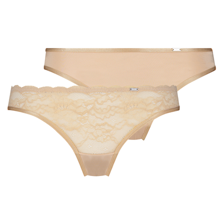 2 Angie stringtruser, Beige