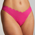 Høykuttet Bikini Underdel Scallop Lurex, Rosa