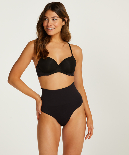 Strammende høylivet thong, Svart