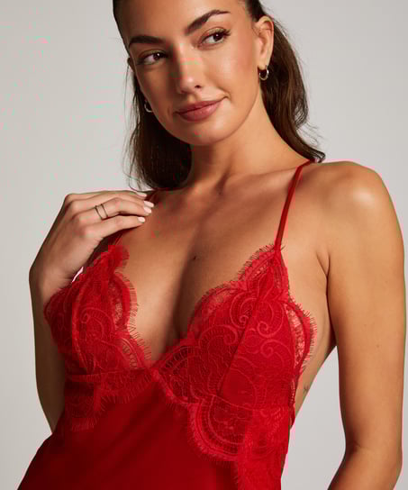 Underkjole Satin, Rød