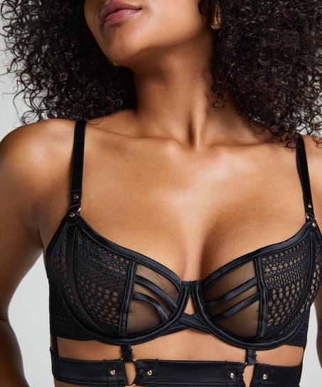 Ufôret BH med bøyle Missy, Svart