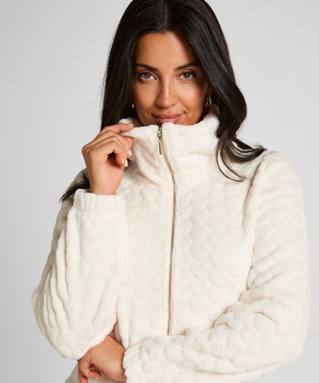 Onesie med kabelglidelås, Hvit