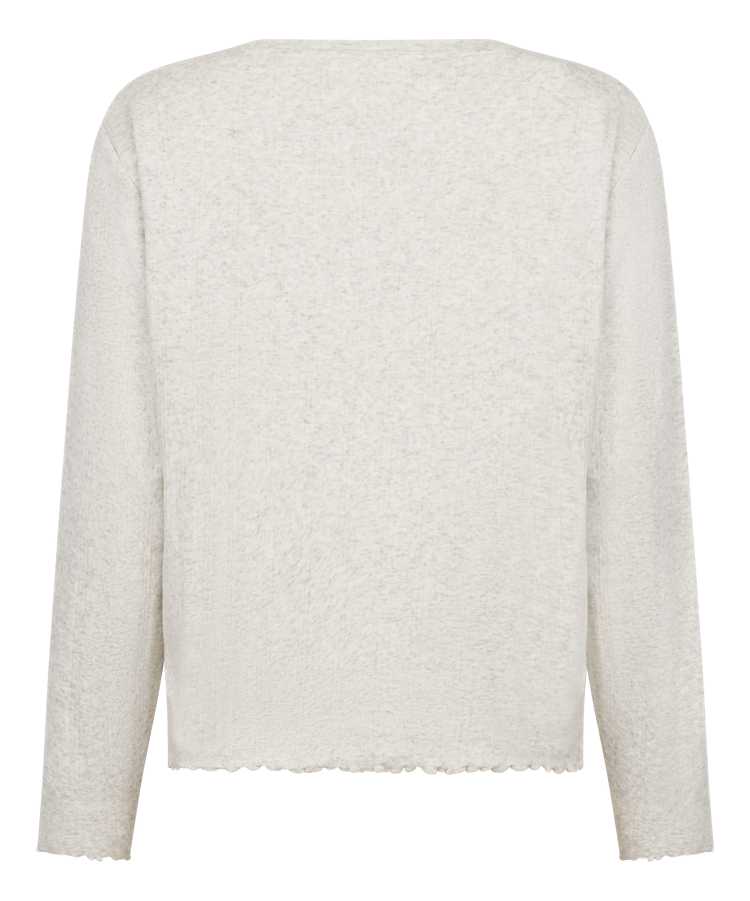 Pyjama Top Loose Pointelle, Grå, main