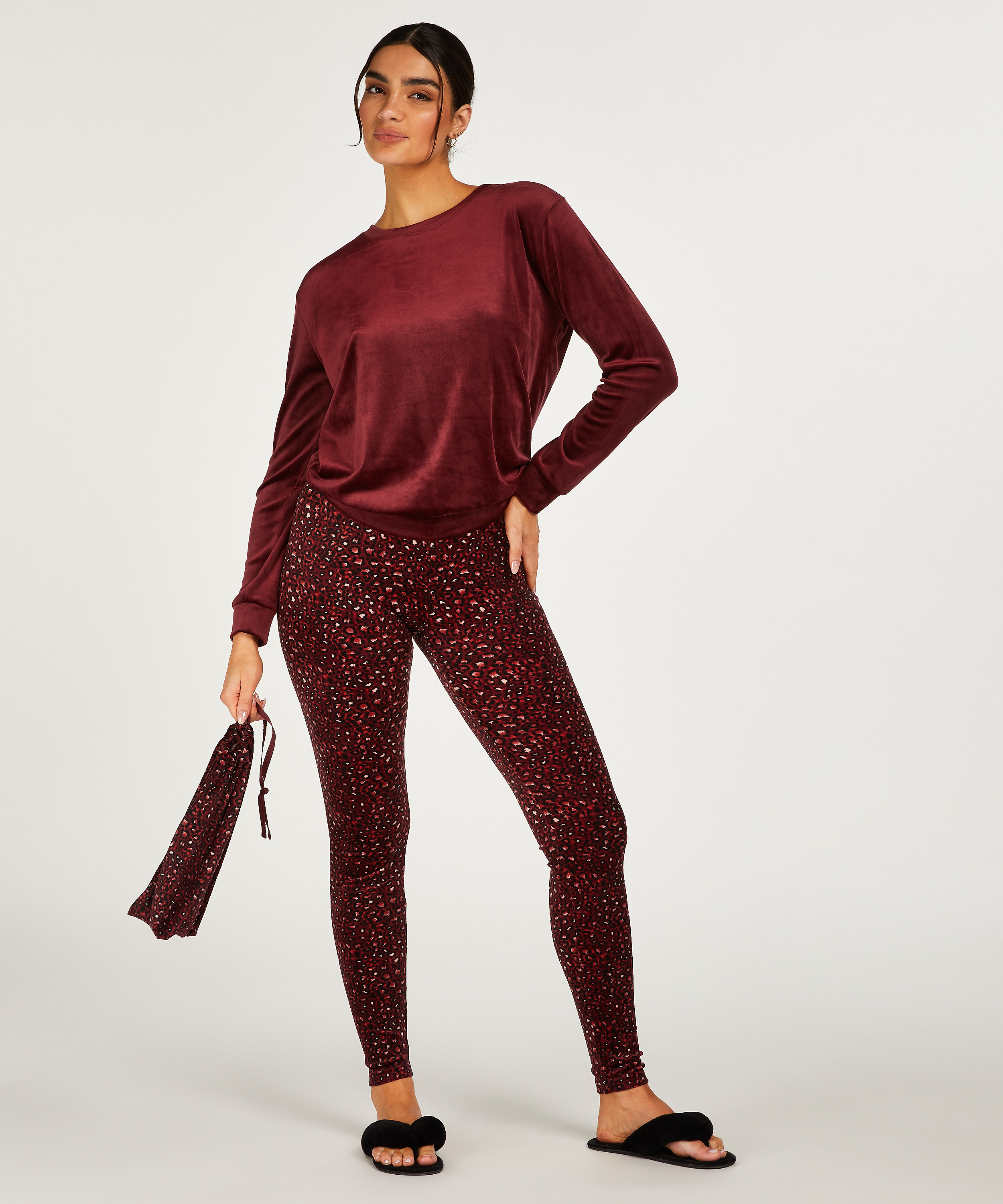 Pyjamaset with Bag, Lilla, main