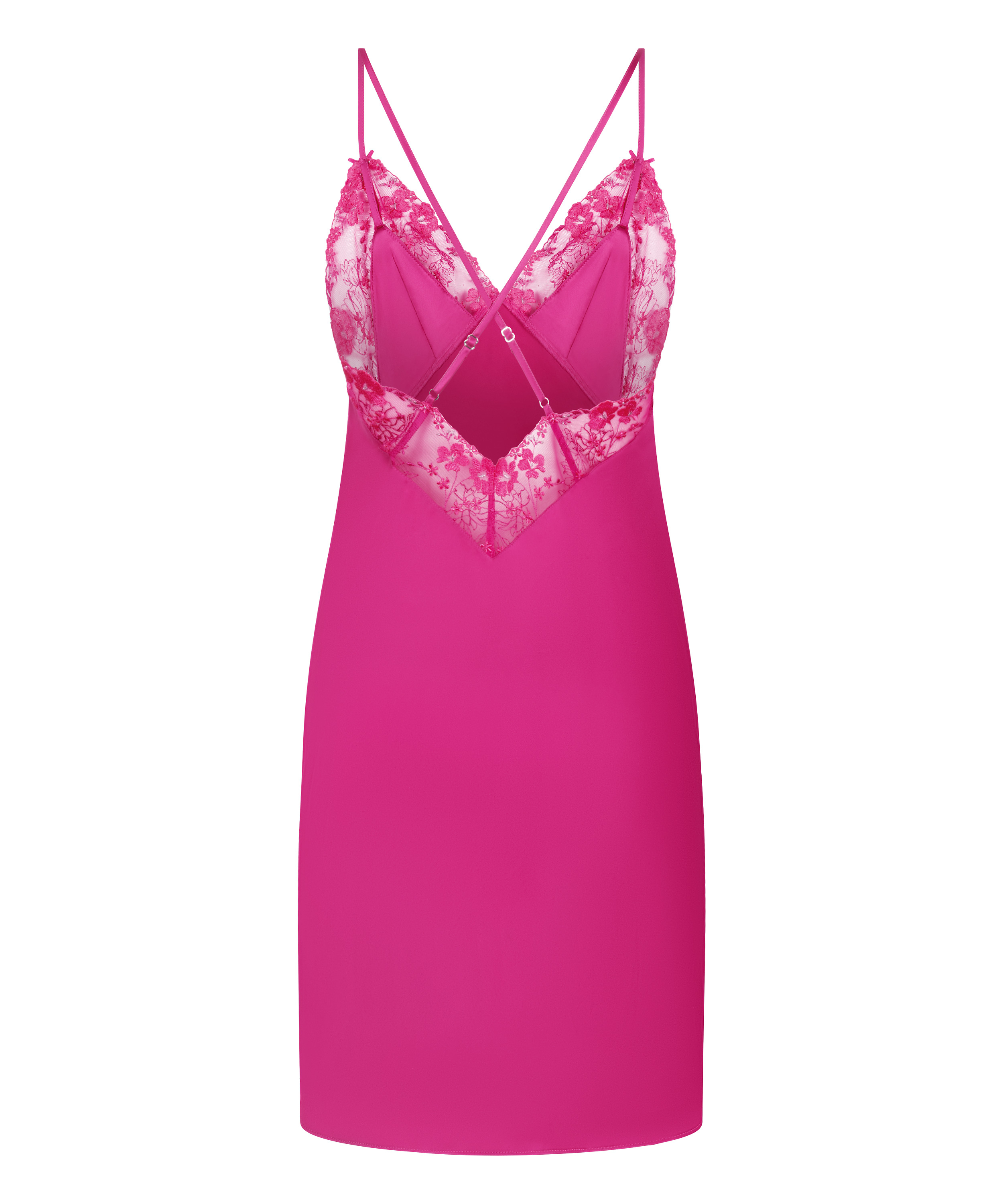 Peonie Slipdress Satin, Rosa, main