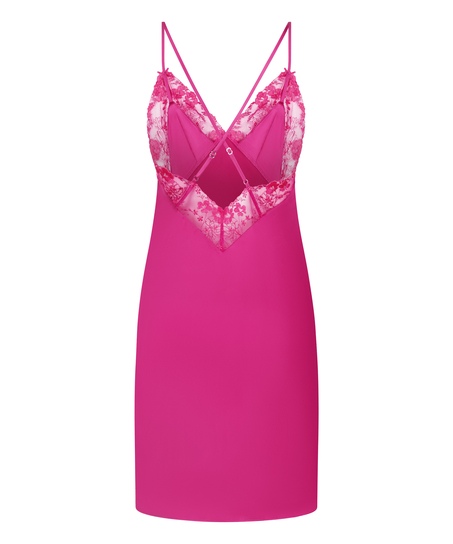 Peonie Slipdress Satin, Rosa