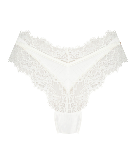 Erika brasiliansk truse med høyt snitt, Hvit