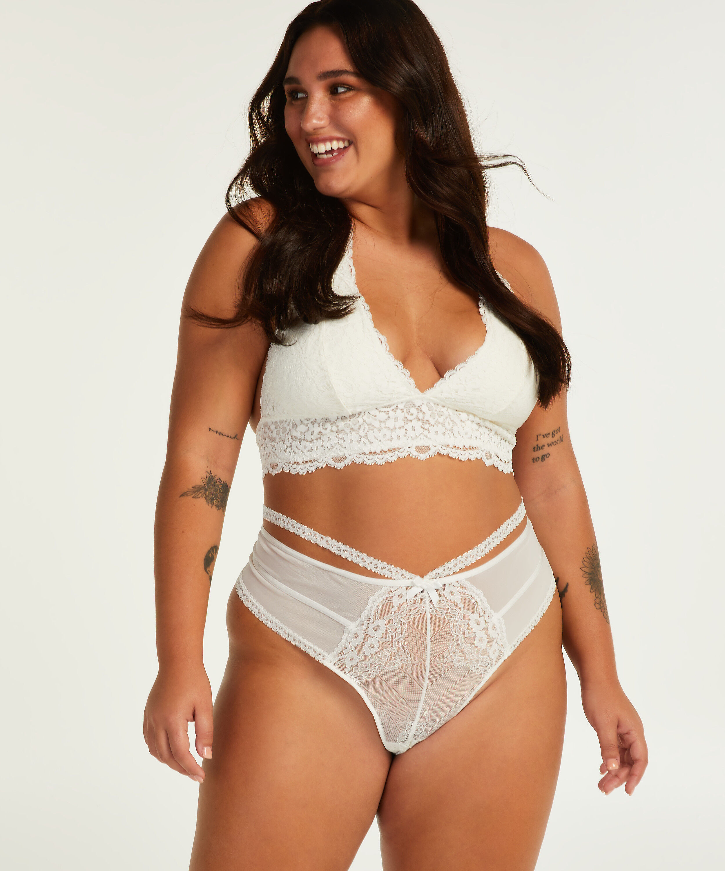 Lorraine g-streng Curvy, Hvit