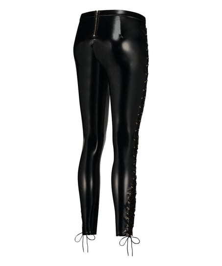 Lace up tights, Svart