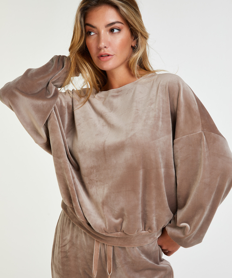 Lurex velurtopp, Brun