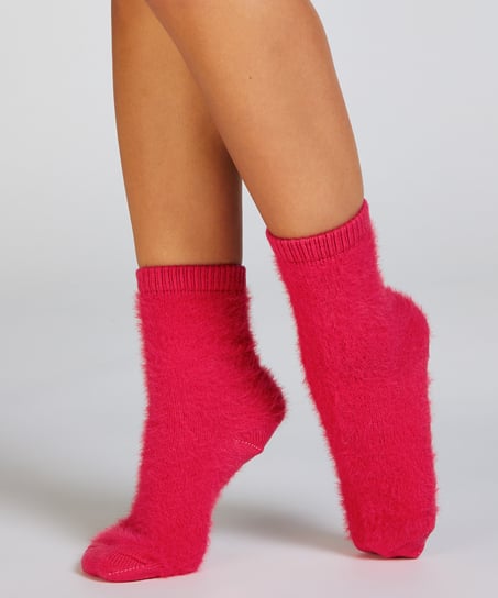 1 par strikkede sokker, Rosa